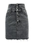 'Monica' High Waist Denim Skirt - Celes Fashion